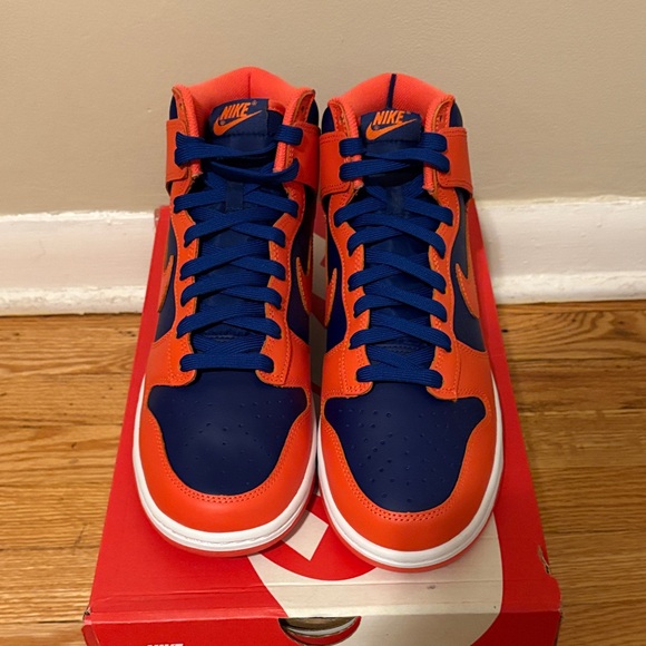 Nike Orange and Navy High-Tops - Picture 2 of 3